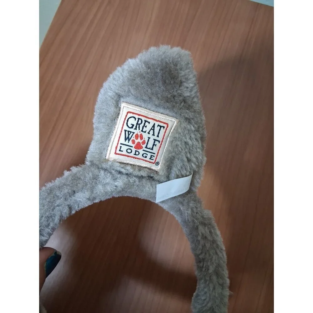 Great Wolf Lodge Furry Headband Gray One Size Costume Hair Accessory Unisex